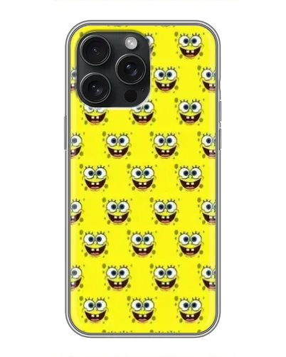 Чохол для iPhone 16 Pro Max з картинкою «Паттерн Губка Боб»
