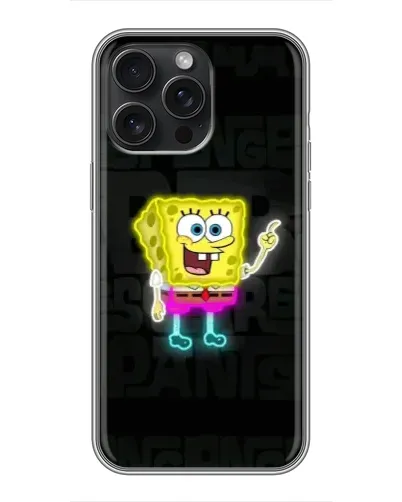 Чохол для iPhone 16 Pro Max з картинкою «Неоновий Губка Боб»