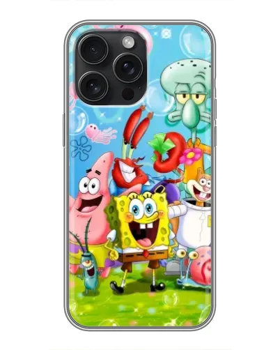 Чохол для iPhone 16 Pro Max з картинкою «Губка Боб та друзі» Чохол для iPhone 16 Pro Max з картинкою «Губка Боб та друзі»