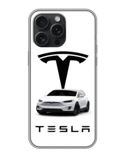 Чохол для iPhone 16 Pro Max з картинкою «Tesla White Style»