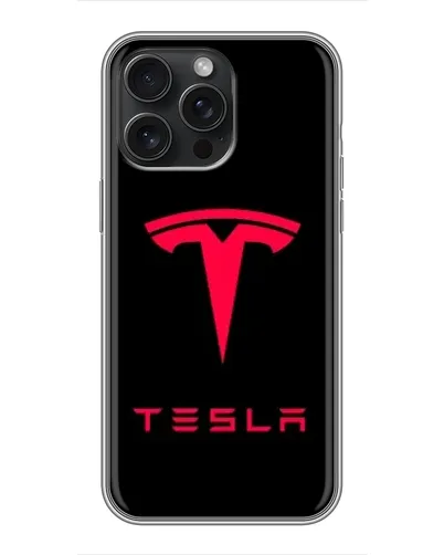 Чохол для iPhone 16 Pro Max з картинкою «Tesla Red Logo» Чохол для iPhone 16 Pro Max з картинкою «Tesla Red Logo»