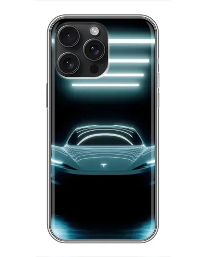 Чохол для iPhone 16 Pro Max з картинкою «Tesla в неоні» Чохол для iPhone 16 Pro Max з картинкою «Tesla в неоні»