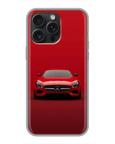 Чехол для iPhone 16 Pro Max с картинкой «Красный Mercedes AMG»