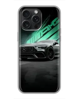 Чохол для iPhone 16 Pro Max з картинкою «Темний Mercedes AMG»