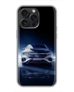 Чохол для iPhone 16 Pro Max з картинкою «Нічний Mercedes EQ»