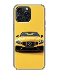 Чохол для iPhone 16 Pro Max з картинкою «Жовтий Mercedes GT»