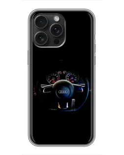 Чохол для iPhone 16 Pro Max з картинкою «Салон Audi — кермо» Чохол для iPhone 16 Pro Max з картинкою «Салон Audi — кермо»