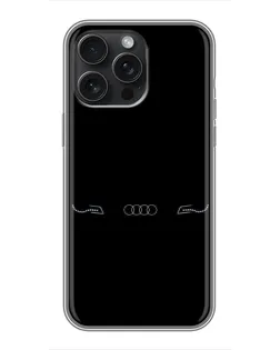 Чохол для iPhone 16 Pro Max з картинкою «Audi — світловий підпис»