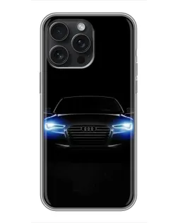 Чохол для iPhone 16 Pro Max з картинкою «Audi в неоні»