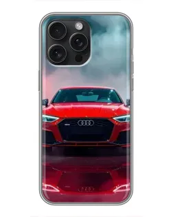 Чохол для iPhone 16 Pro Max з картинкою «Audi RS — червоний стиль»