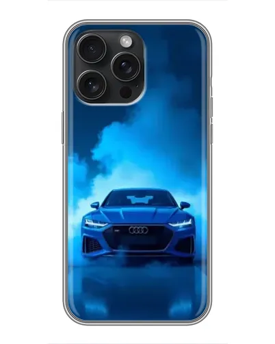 Чохол для iPhone 16 Pro Max з картинкою «Audi — блакитна енергія»