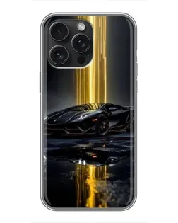 Чохол для iPhone 16 Pro Max з картинкою «Нічний Lamborghini драйв»