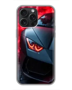 Чохол для iPhone 16 Pro Max з картинкою «Lamborghini червоне сяйво»
