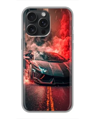 Чохол для iPhone 16 Pro Max з картинкою «Lamborghini червоний дим» Чохол для iPhone 16 Pro Max з картинкою «Lamborghini червоний дим»