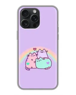 Чохол для iPhone 16 Pro Max з картинкою «Веселкові Пушини»