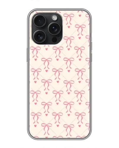 Чохол для iPhone 16 Pro Max з картинкою «Рожеві бантики Coquette»