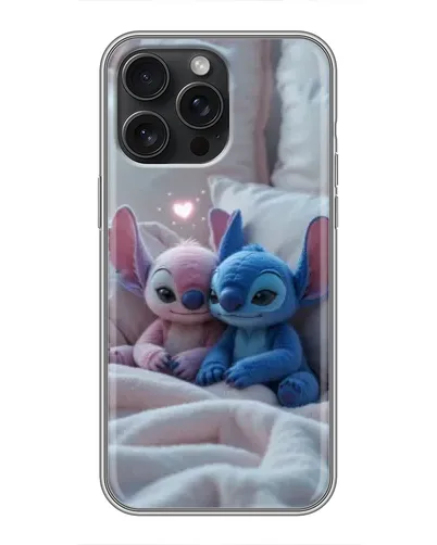 Чехол для iPhone 16 Pro Max с картинкой «Плюшевые Стич Ангел»