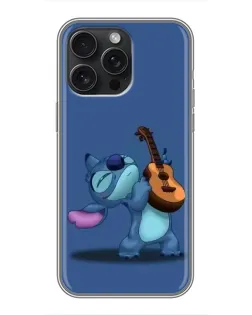Чехол для iPhone 16 Pro Max с картинкой «Стич с укулеле»