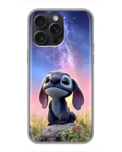 Чехол для iPhone 16 Pro Max с картинкой «Стич на рассвете»
