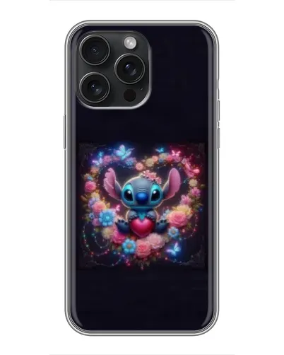 Чехол для iPhone 16 Pro Max с картинкой «Stitch в цветах» Чехол для iPhone 16 Pro Max с картинкой «Stitch в цветах»