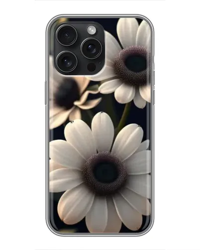 Чохол для iPhone 16 Pro Max з картинкою «Білі маргаритки макро» Чохол для iPhone 16 Pro Max з картинкою «Білі маргаритки макро»