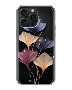 Чохол для iPhone 16 Pro Max з картинкою «Лілові квіти грації»