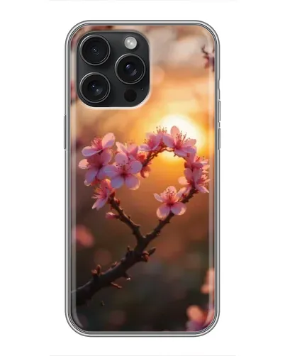 Чохол для iPhone 16 Pro Max з картинкою «Рожевий цвіт сердечко на тлі заходу» Чохол для iPhone 16 Pro Max з картинкою «Рожевий цвіт сердечко на тлі заходу»