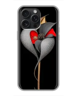 Чохол для iPhone 16 Pro Max з картинкою «Срібна фантазійна квітка»