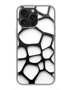 Чохол для iPhone 16 Pro Max з картинкою «Біла об'ємна сітка» Чохол для iPhone 16 Pro Max з картинкою «Біла об'ємна сітка»