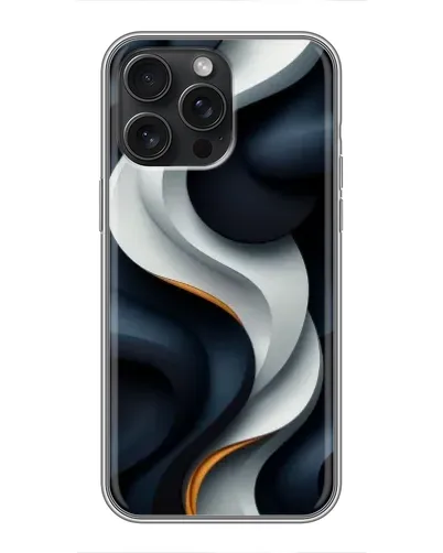 Чохол для iPhone 16 Pro Max з картинкою «Об'ємні чорно-білі стрічки» Чохол для iPhone 16 Pro Max з картинкою «Об'ємні чорно-білі стрічки»