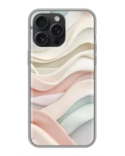 Чохол для iPhone 16 Pro Max з картинкою «Пастельні ніжні хвилі»