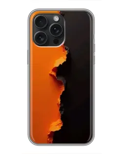 Чохол для iPhone 16 Pro Max з картинкою «Помаранчевий розлом»