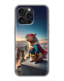 Чохол для iPhone 16 Pro Max з картинкою «Капі-мен супергерой»