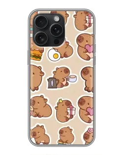 Чохол для iPhone 16 Pro Max з картинкою «Капібари паттерн»