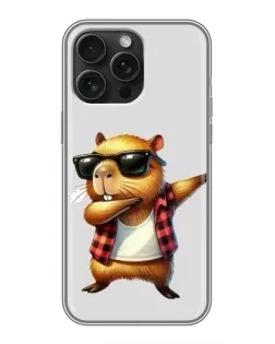 Чохол для iPhone 16 Pro Max з картинкою «Капібара репер даб»