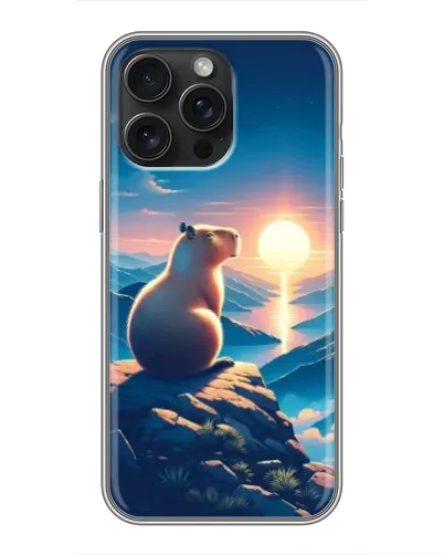 Чохол для iPhone 16 Pro Max з картинкою «Захід сонця з капібарою» Чохол для iPhone 16 Pro Max з картинкою «Захід сонця з капібарою»