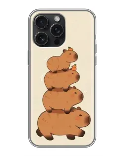 Чохол для iPhone 16 Pro Max з картинкою «Вежа з капібар»