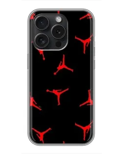 Чохол для iPhone 16 Pro з картинкою «Jordan Red Pattern» Чохол для iPhone 16 Pro з картинкою «Jordan Red Pattern»