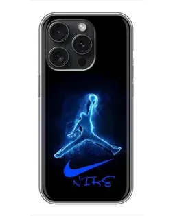Чохол для iPhone 16 Pro з картинкою «Jordan Neon Blue»