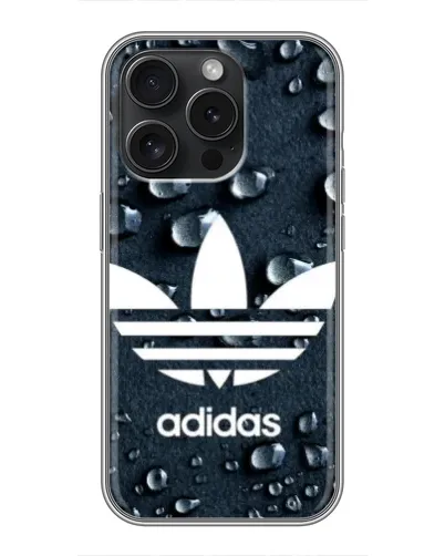 Чохол для iPhone 16 Pro з картинкою «Adidas Trefoil Blue» Чохол для iPhone 16 Pro з картинкою «Adidas Trefoil Blue»