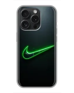 Чохол для iPhone 16 Pro з картинкою «Неоновий контур Nike» Чохол для iPhone 16 Pro з картинкою «Неоновий контур Nike»