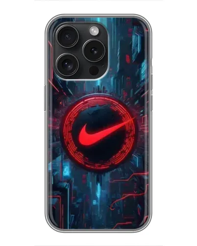 Чохол для iPhone 16 Pro з картинкою «Техногенний стиль Nike» Чохол для iPhone 16 Pro з картинкою «Техногенний стиль Nike»