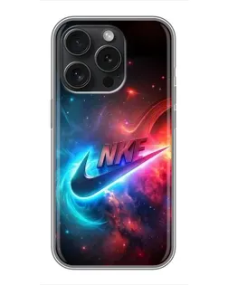 Чохол для iPhone 16 Pro з картинкою «Вогняний логотип Nike»
