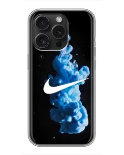 Чохол для iPhone 16 Pro з картинкою «Nike та синій дим»