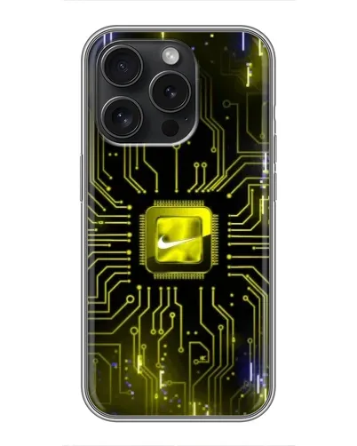 Чохол для iPhone 16 Pro з картинкою «Nike — золота іскра» Чохол для iPhone 16 Pro з картинкою «Nike — золота іскра»