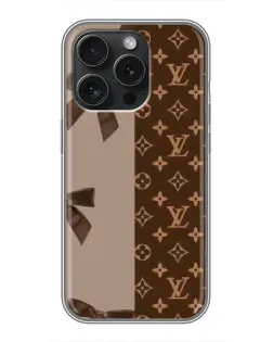 Чохол для iPhone 16 Pro з картинкою «Louis Vuitton — банти»