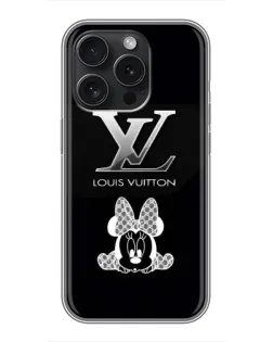 Чохол для iPhone 16 Pro з картинкою «LV та Мінні Маус»