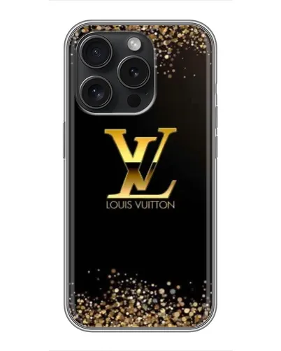 Чохол для iPhone 16 Pro з картинкою «LV — золоті іскри» Чохол для iPhone 16 Pro з картинкою «LV — золоті іскри»