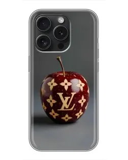 Чохол для iPhone 16 Pro з картинкою «Червоне яблуко LV»
