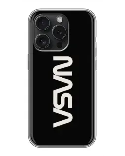 Чохол для iPhone 16 Pro з картинкою «NASA — вертикальний логотип»